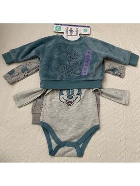 Disney Baby Mickey Mouse Character 4-piece Clothing Set, size 3 months